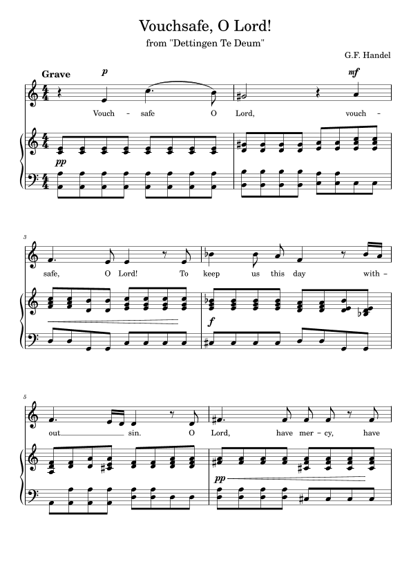 Vouchsafe, O Lord! Low voice A minor (a-Moll) (arr. Vladyslav Panfilenko)