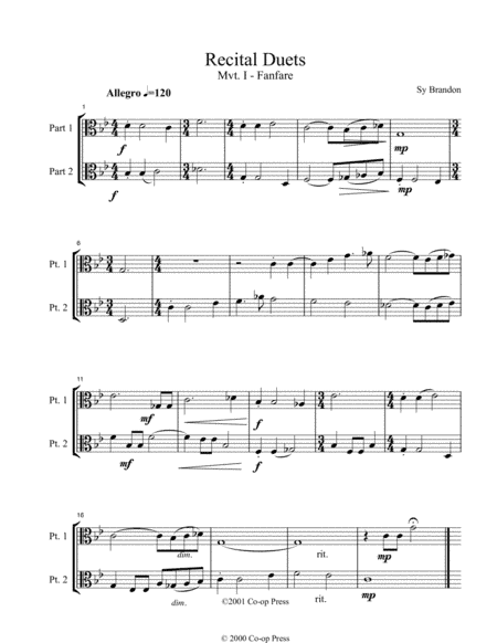 Recital Duets Alto Clef Book