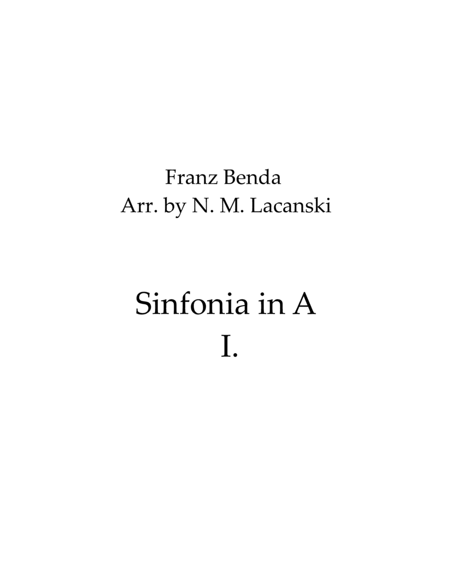 Sinfonia in A I. (arr. Nick Lacanski)