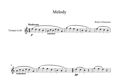 Melody - Robert Schumann (Trumpet) (arr. Digital Book Music)