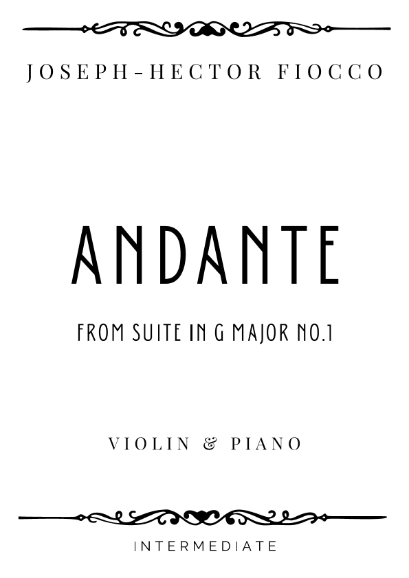 Fiocco - Andante from Suite in G major No.1 - Intermediate (arr. Piacere Music Sheets)