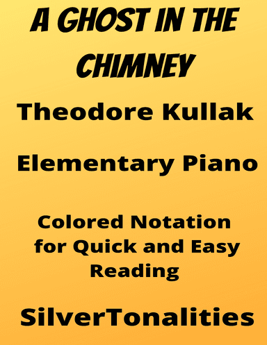 The Ghost In the Chimney Elementary Piano Sheet Music with Colored Notation (arr. SilverTonalities)