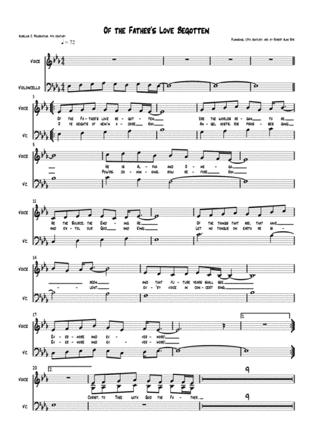 Of the Father's Love Begotten (cello) (arr. Robert Alan Rife)