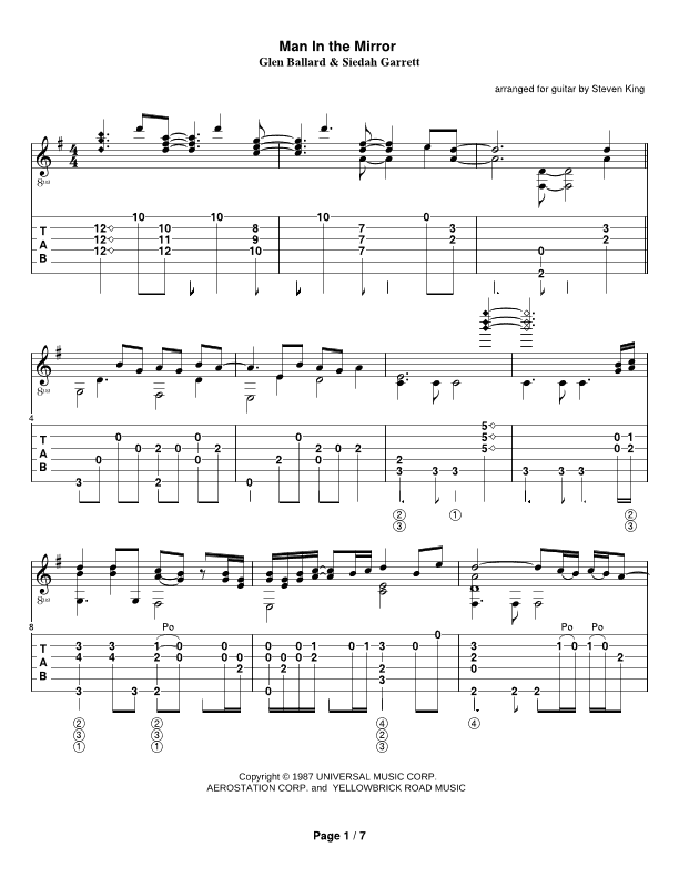 Man In The Mirror (arr. Steven Michael King)