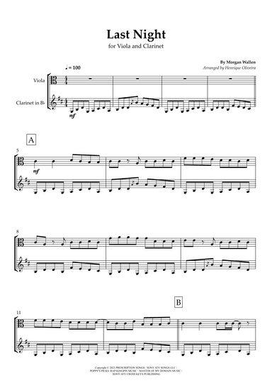 Last Night (arr. Henrique Oliveira)