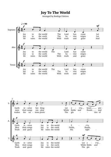 Joy To The World (arr. Rodrigo Faleiros)
