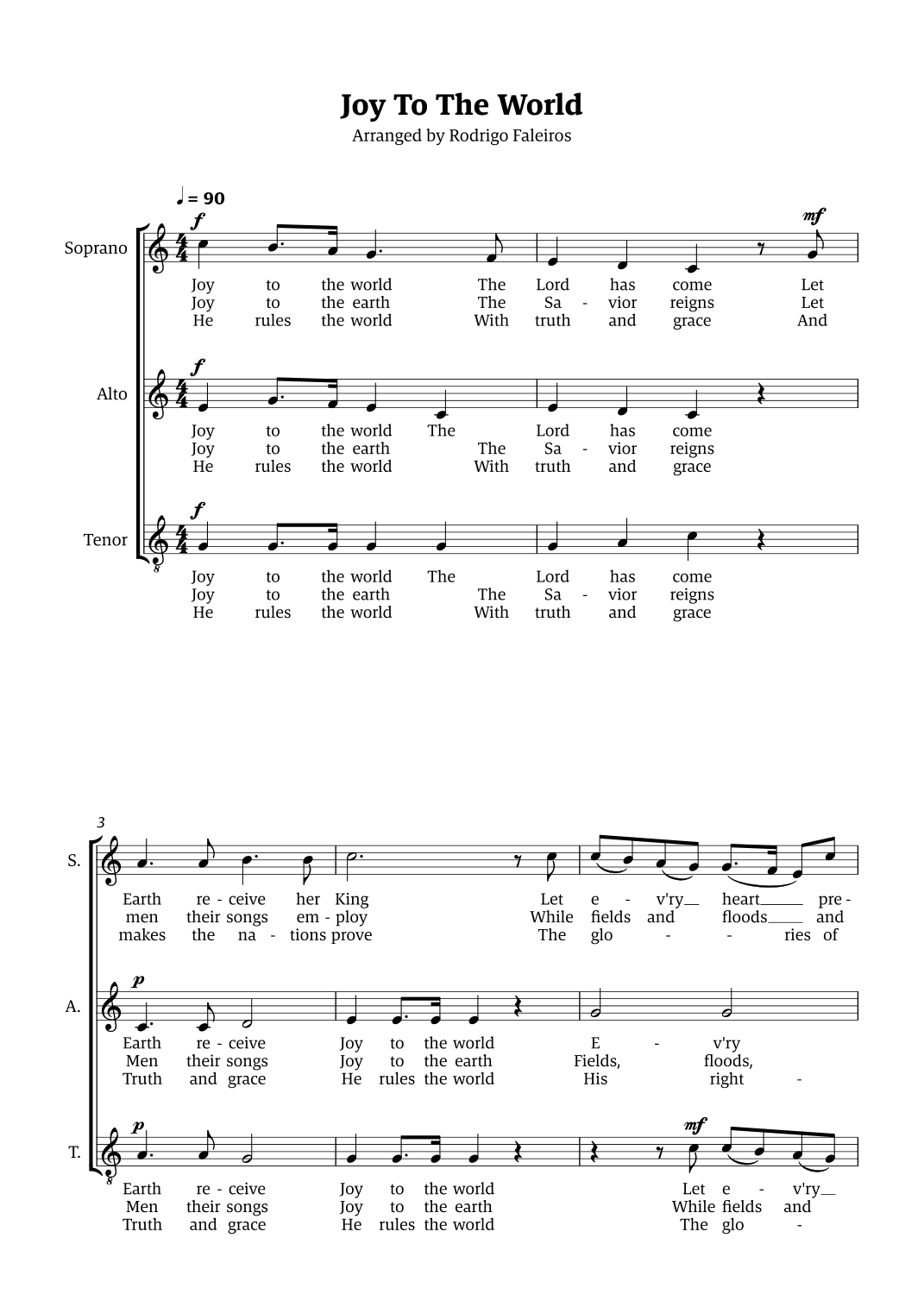 Joy To The World (arr. Rodrigo Faleiros)