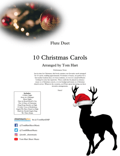 10 Christmas Carols for Flute Duet (arr. Tom Hart)