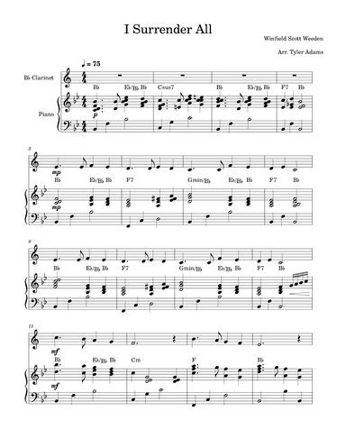 I Surrender All (arr. Tyler Adams)