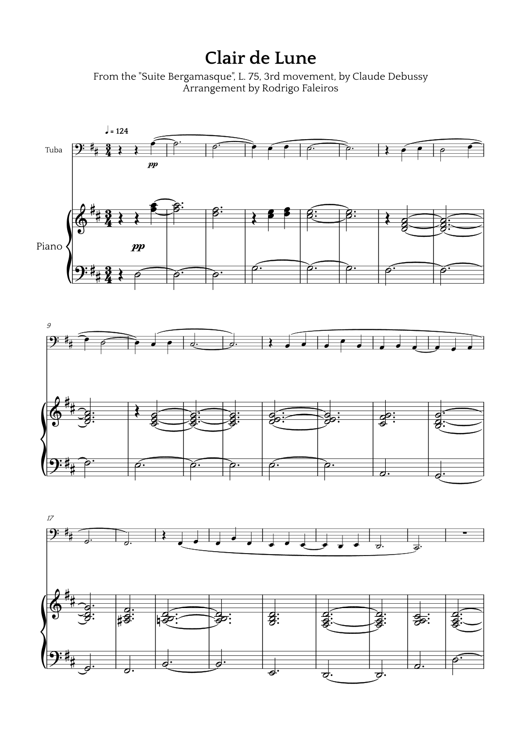 Clair de Lune (arr. Rodrigo Faleiros)