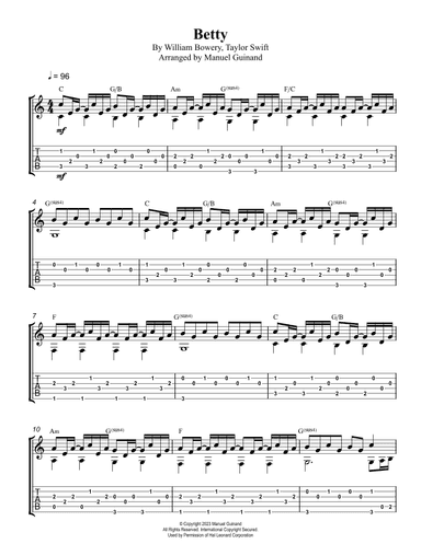 Betty (arr. Manuel Guinand)