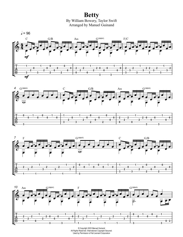 Betty (arr. Manuel Guinand)