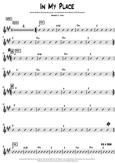 In My Place (arr. Jonah Oliva)