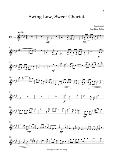 Swing Low, Sweet Chriot (arr. Kate Jolley)
