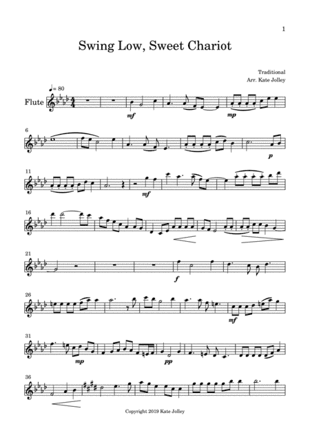 Swing Low, Sweet Chriot (arr. Kate Jolley)