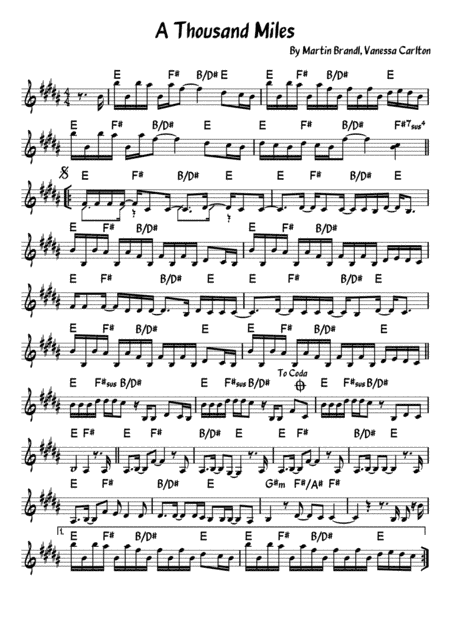 Thousand Miles (arr. minonin)