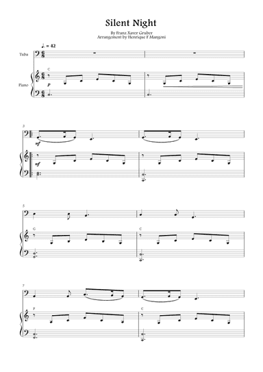 Silent Night (Stille Nacht) (arr. Henrique F Mangoni)