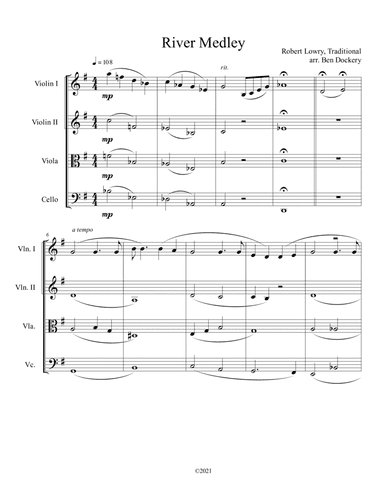 River Medley for String Quartet (arr. Ben Dockery)
