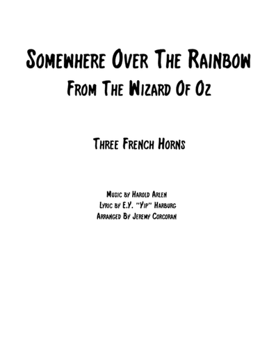 Over The Rainbow (from The Wizard Of Oz) (arr. Jeremy Corcoran)