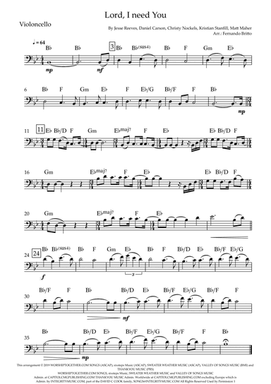 Lord, I Need You (arr. Fernando Britto)