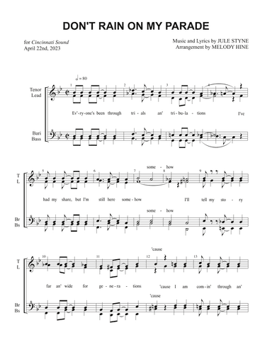 Don't Rain On My Parade (arr. Melody Hine)