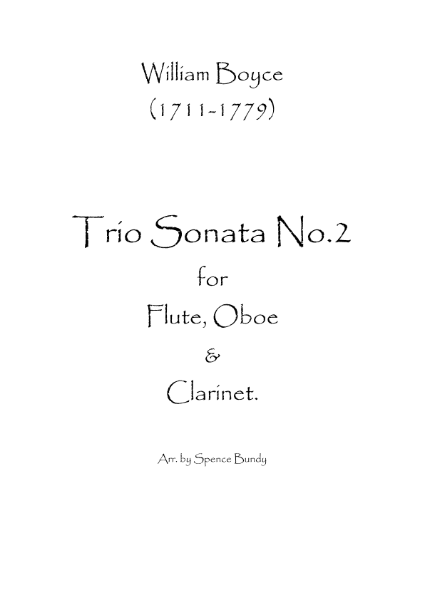 Trio Sonata No.2 (arr. Spence Bundy)