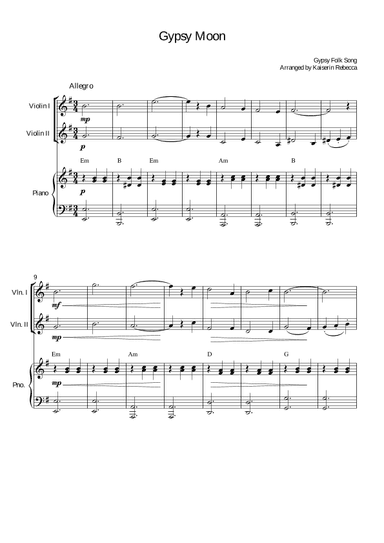 Gypsy Moon (arr. Kaiserin Rebecca)