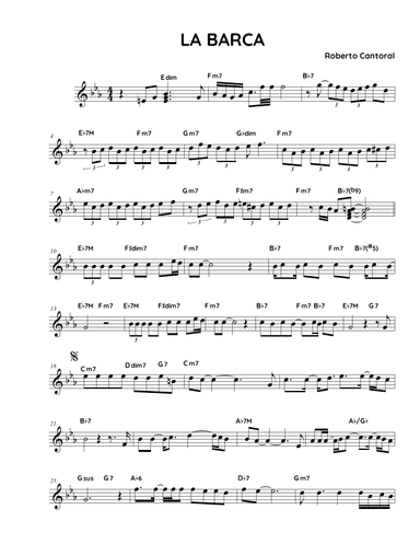 La Barca (arr. Fake book Guy)