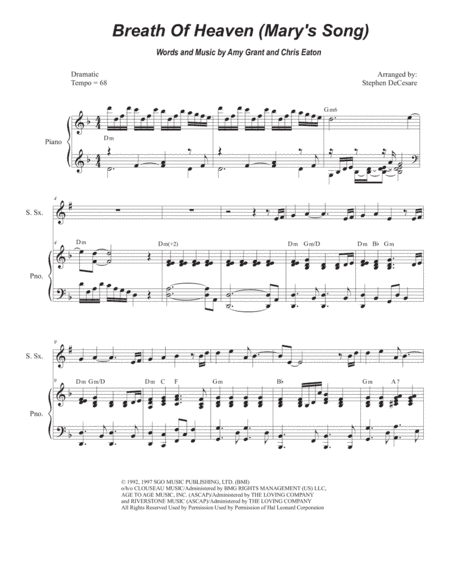 Breath Of Heaven (Mary's Song) (arr. Stephen DeCesare)