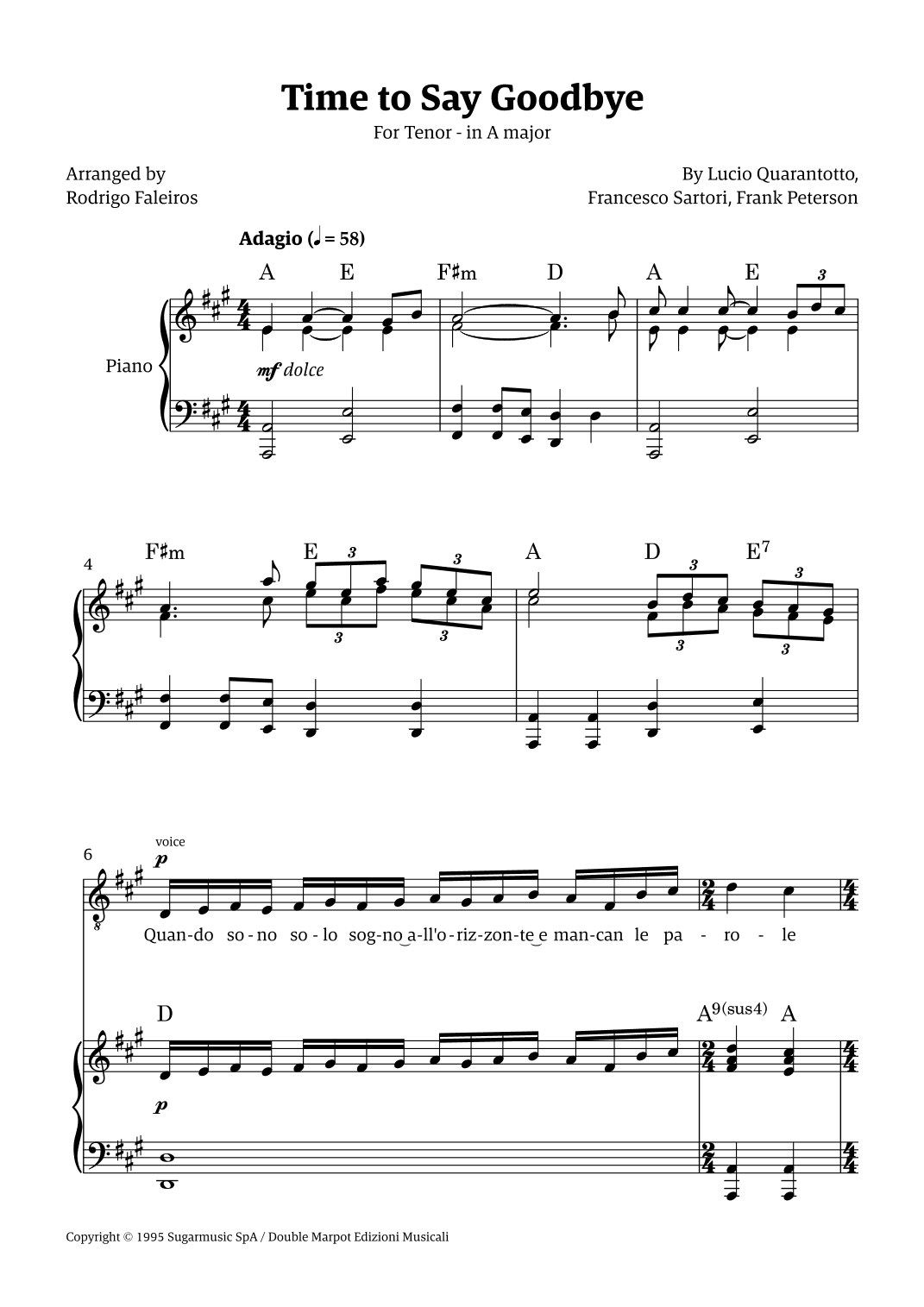 Time To Say Goodbye (arr. Rodrigo Faleiros)