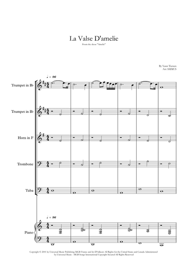 La Valse D'amelie (arr. SMMUS)