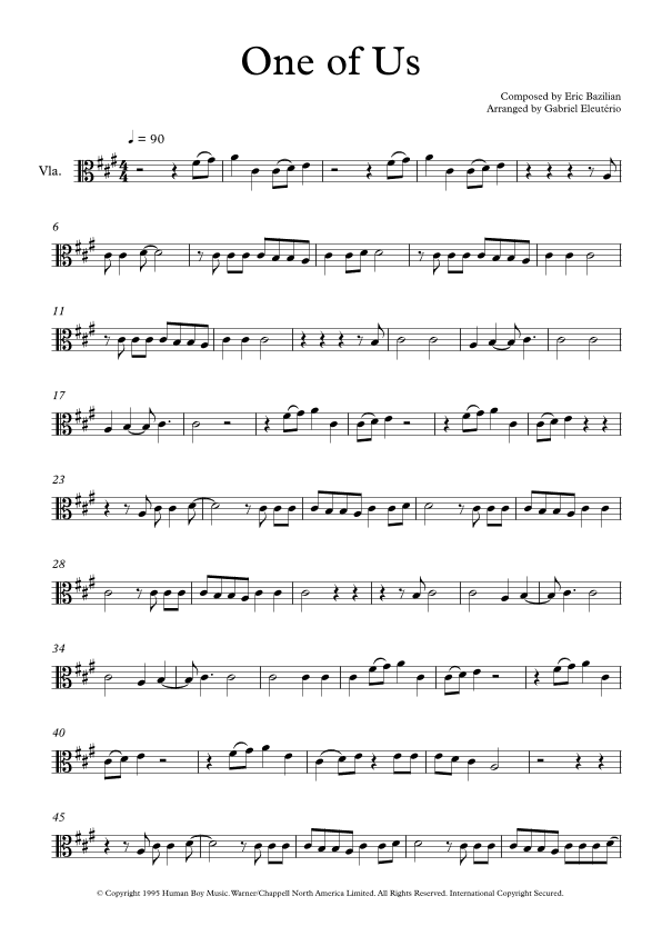 One Of Us (arr. Gabriel Eleutério)
