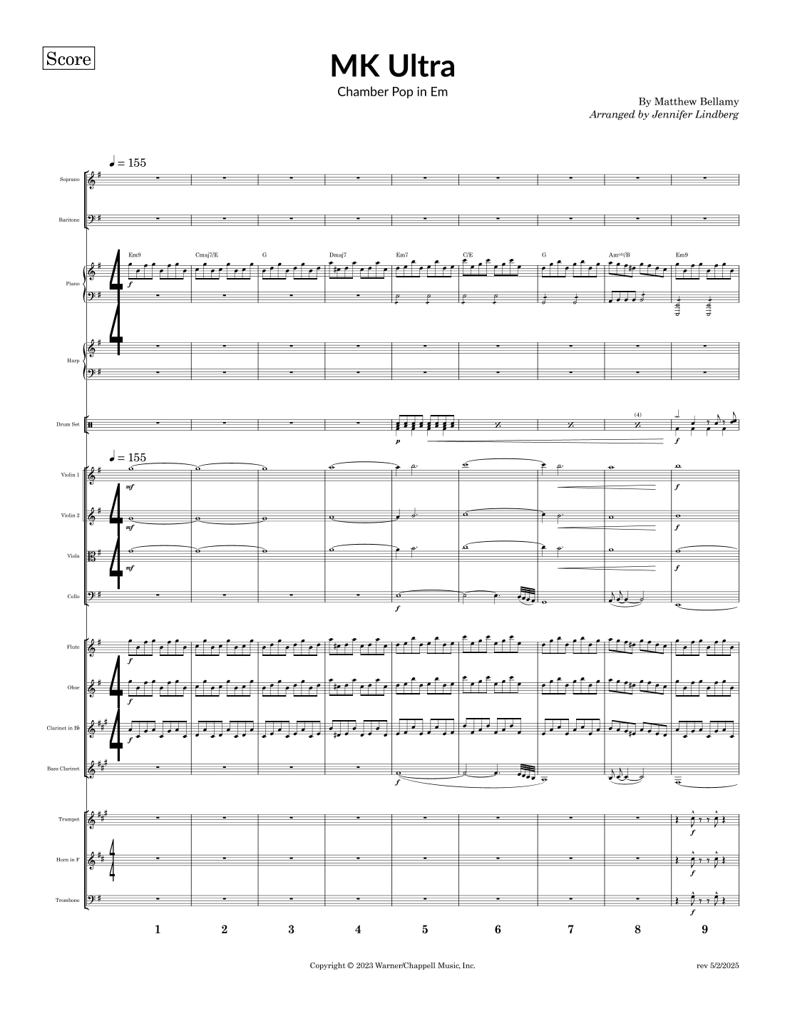 Mk Ultra (arr. Jennifer Lindberg)