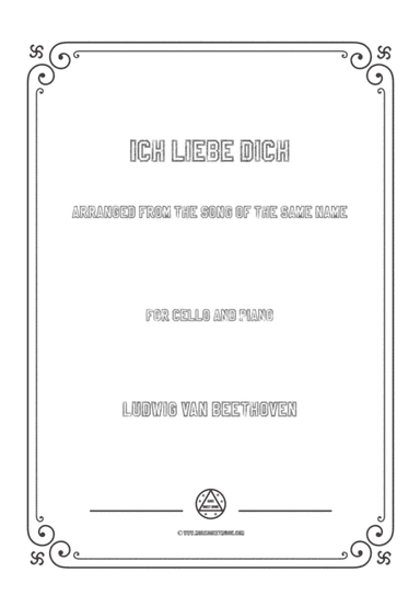 Beethoven-Ich liebe dich,for Cello and Piano (arr. MSM)