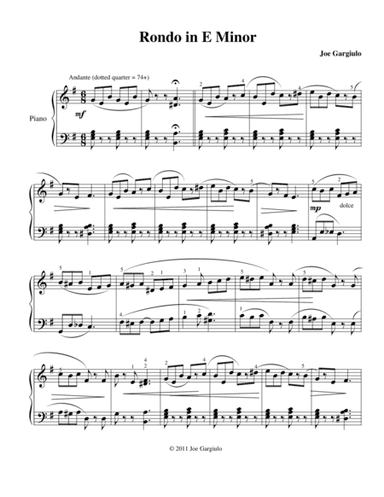 Rondo in E Minor