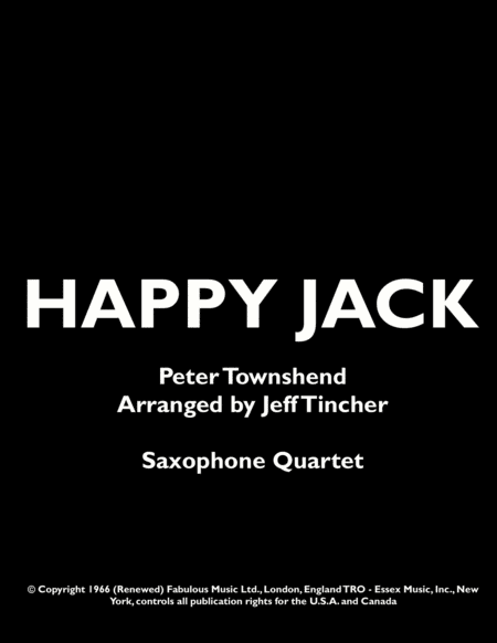 Happy Jack (arr. Jeff Tincher)