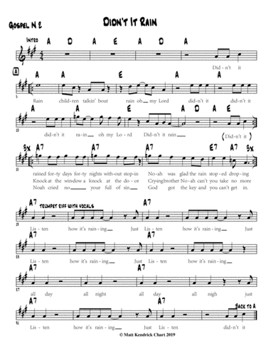 Didn't It Rain (arr. Matt Kendrick)