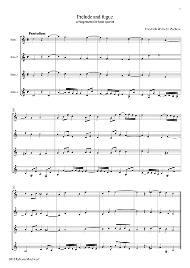 Prelude and Fugue (arr. Edition Maulwurf)