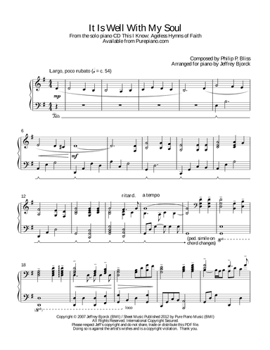 It Is Well With My Soul (arr. Jeff Bjorck)