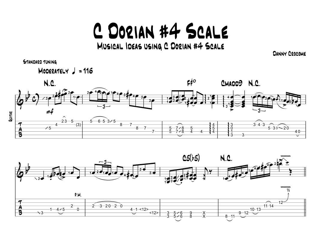 C Dorian #4 Scale - Musical Ideas Using C Dorian #4 Scale