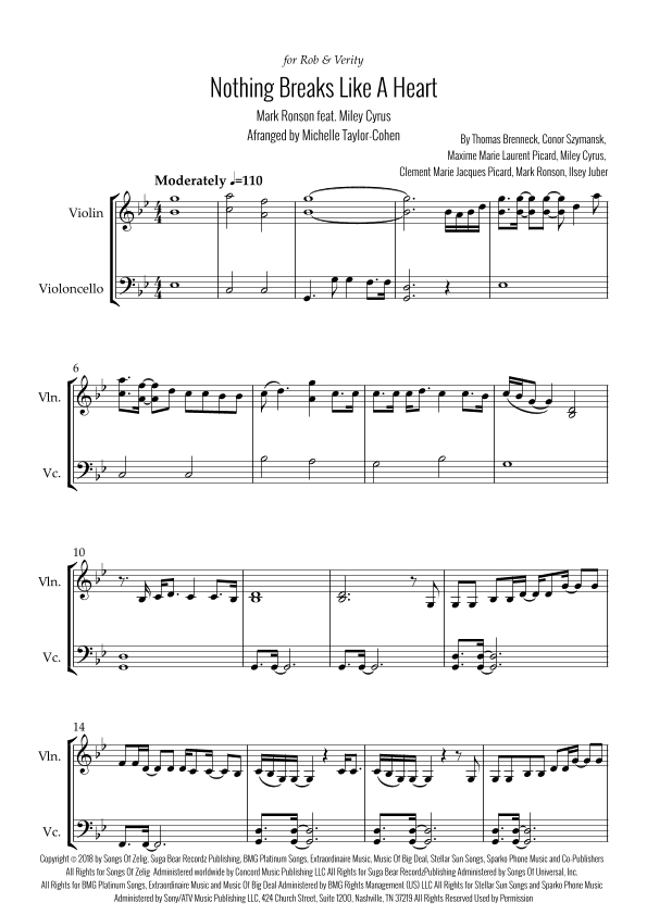Nothing Breaks Like A Heart (arr. Michelle Taylor-Cohen)