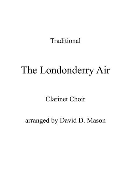 The Londonderry Air (arr. David D. Mason)