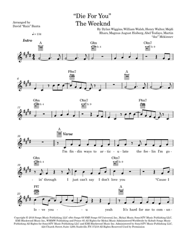 Die For You (arr. David Rain Banta)