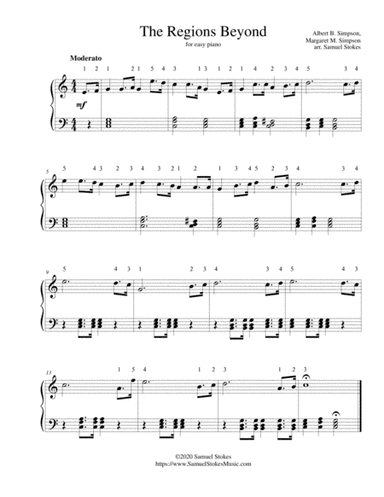 The Regions Beyond - for easy piano (arr. Samuel Stokes)