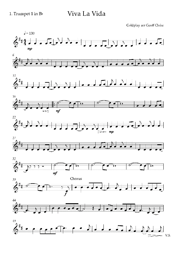 Viva La Vida (arr. Geoff Cloke)