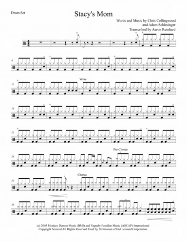 Stacy's Mom (arr. Aaron Reinhard)