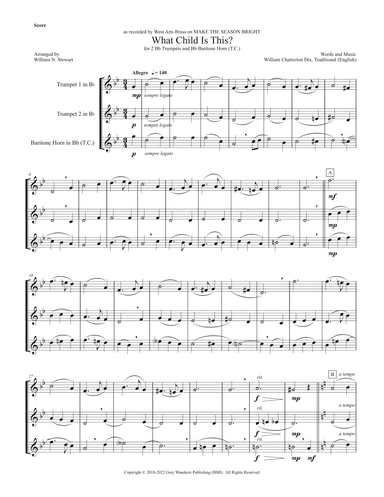What Child Is This?  [Make the Season Bright collection] (arr. Will Stewart)