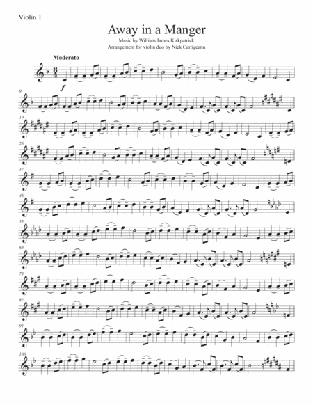 Away in a Manger (arr. Nick Carligeanu)