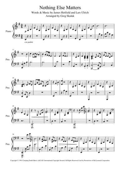 Nothing Else Matters (arr. Greg Skalak)
