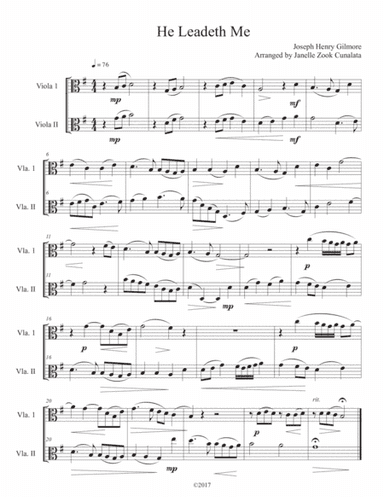 He Leadeth Me (viola duet) (arr. Janelle Zook Cunalata)
